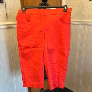 Coral Bay Bright Red Capri Pants